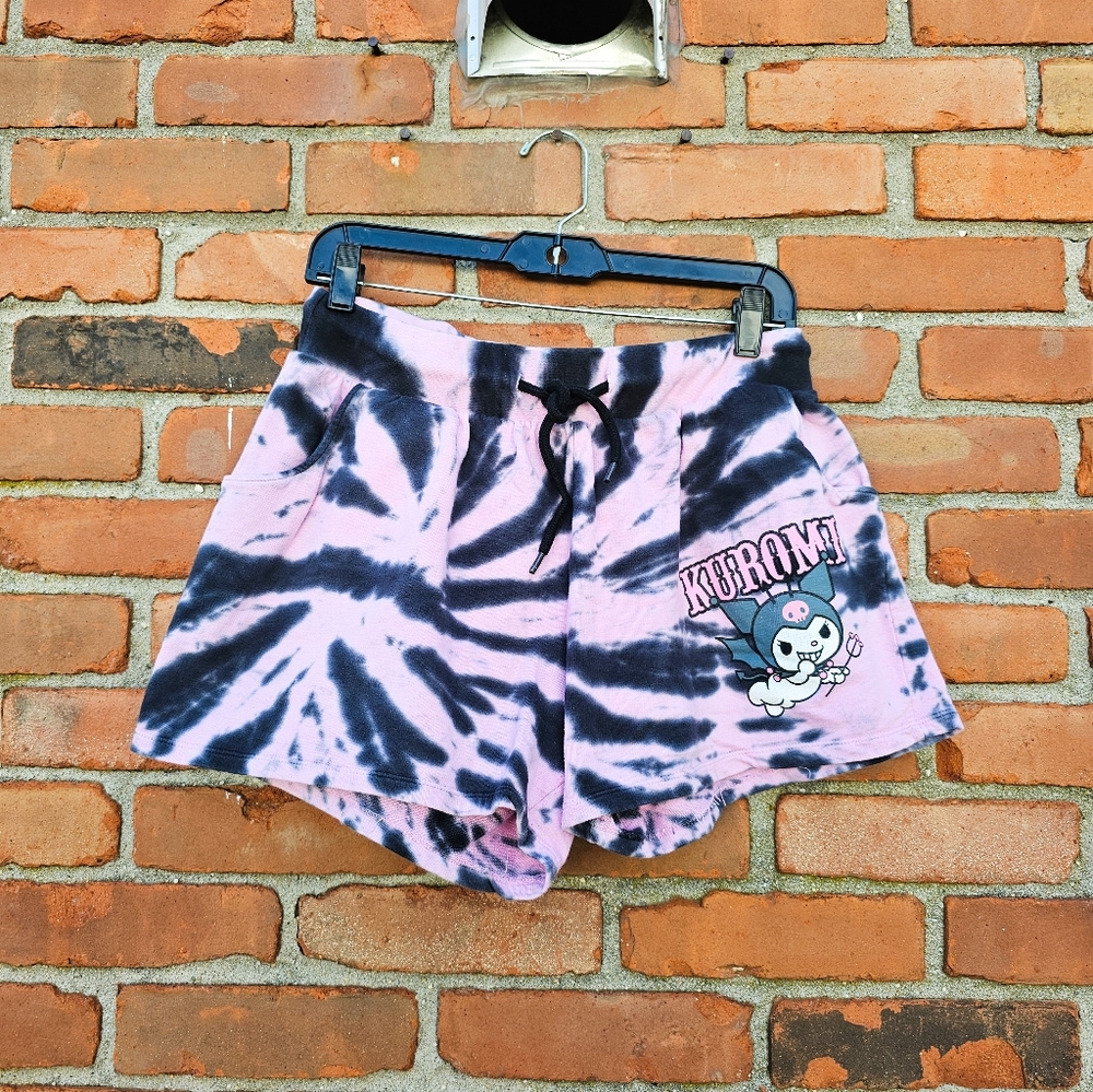 Hot Topic Kuromi Tie-Dye Lounge Shorts.